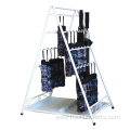 Triangular floor umbrella stand